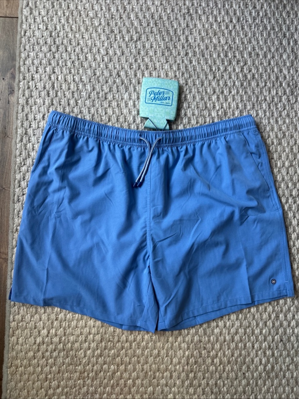 Peter Millar Crown Men's Blue Mesh Lined Swim Shorts Trunk 7" Inseam Sz XXL NEW